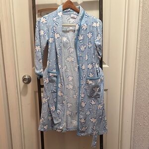 Total Girl Light Blue Cloud Print Robe